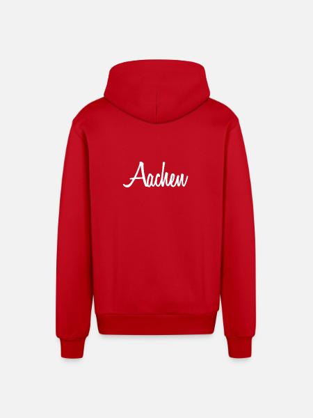 Aachen - Organic Relaxed Kapuzenjacke Made in EU - Rot