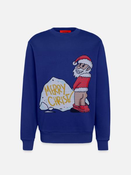 Noël laid drôle - Sweat bio décontracté fabriqué en UE - Iconic Blue