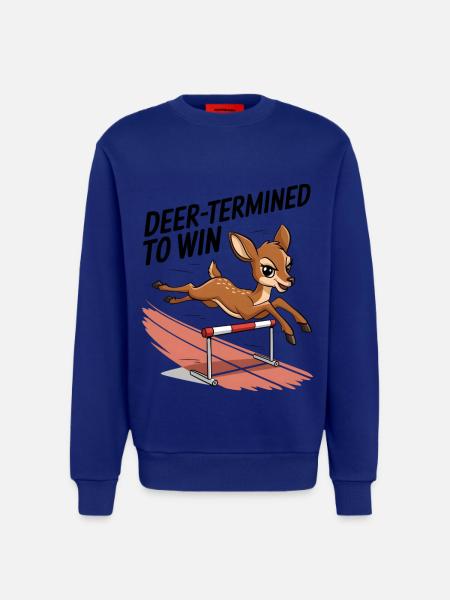 Deer-Termined pour gagner - Sweat bio décontracté fabriqué en UE - Iconic Blue
