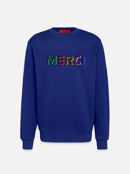 MERCI - Sweat bio décontracté fabriqué en UE - Iconic Blue