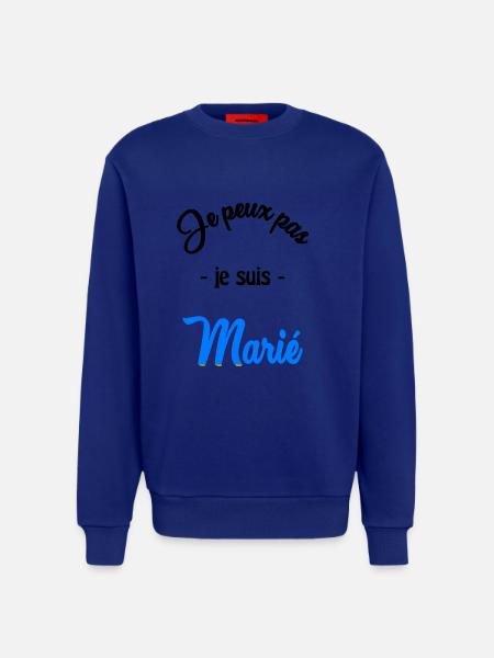 JE PEUX PAS. MARIE - Sweat bio décontracté fabriqué en UE - Iconic Blue