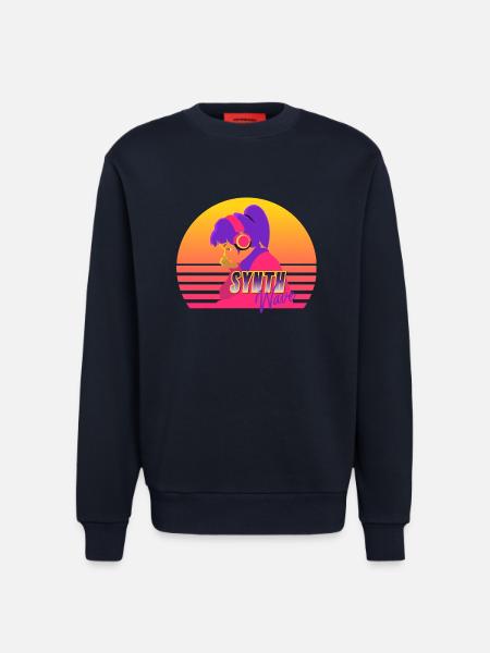 Synthwave Girl - Sweatshirt - made by SPREAD - DARK NAVY
