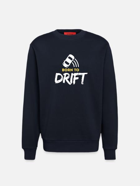 Né pour le drift - Sweat bio décontracté fabriqué en UE - DARK NAVY