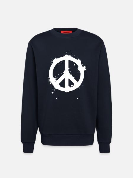Peace Splash Guerrilla Print Style - Sweatshirt - made by SPREAD - DARK NAVY