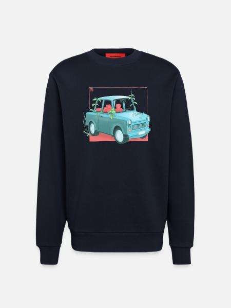 Trabi with plants - Sweatshirt - made by SPREAD - DARK NAVY