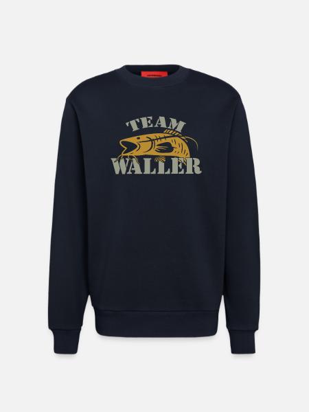 Team Waller - Wels fischen - Sweatshirt - made by SPREAD - DARK NAVY
