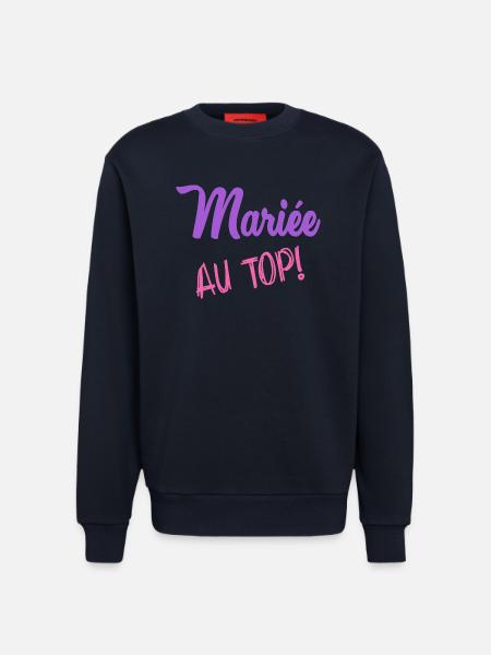 FUTURE MARIEE. EVJF - Sweat bio décontracté fabriqué en UE - DARK NAVY