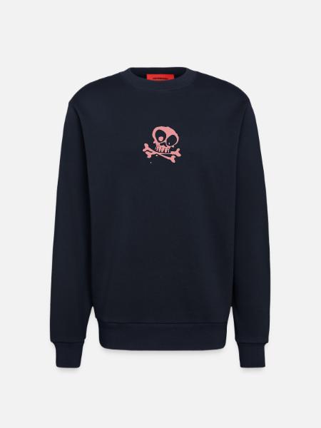 bone - Sweatshirt - made by SPREAD - DARK NAVY