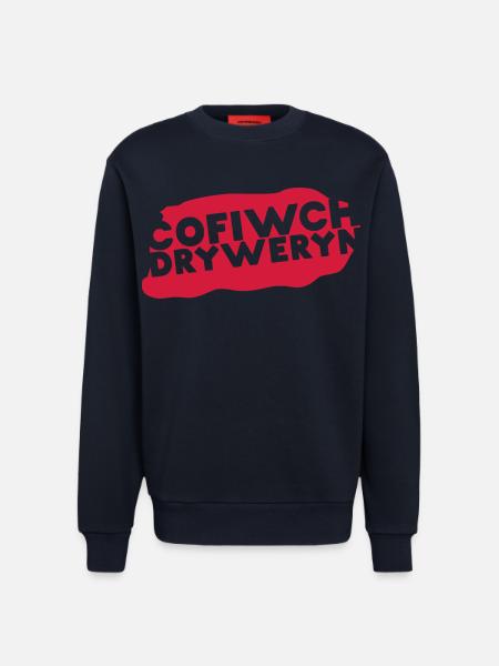 Cofiwch Dryweryn - Sweat bio décontracté fabriqué en UE - DARK NAVY