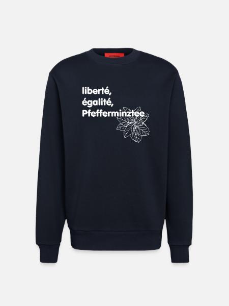 Liberté Egalité Pfefferminztee - Sweatshirt - made by SPREAD - DARK NAVY