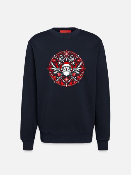 Logo de Noël 2 - Sweat bio décontracté fabriqué en UE - DARK NAVY