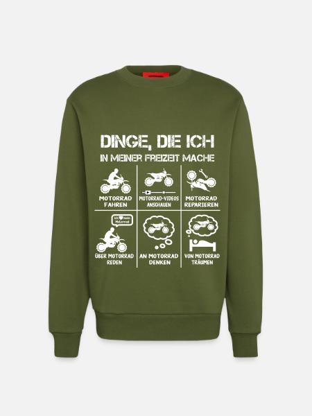 Freizeit - Motorradfahrer - Biker - Sweatshirt - made by SPREAD - MOSS GREEN