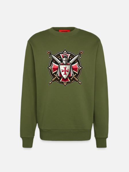 Knights templar - Sweatshirt - made by SPREAD  - MOSS GREEN