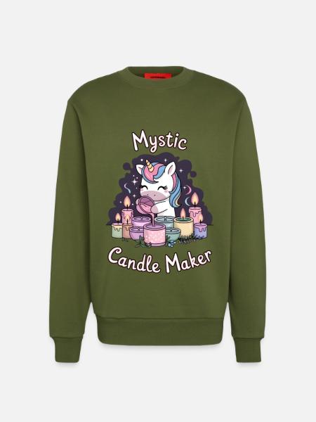 Mystic Candle Maker. - Sweatshirt - made by SPREAD  - MOSS GREEN