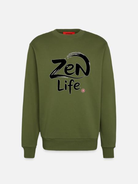 Zen-Leben: Frieden und Gleichgewicht - Sweatshirt - made by SPREAD - MOSS GREEN