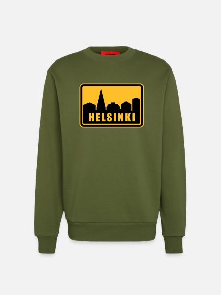 Helsinki - Sweat bio décontracté fabriqué en UE - MOSS GREEN