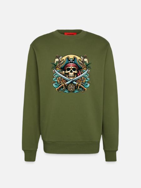 Pirate Logo - Sweatshirt - made by SPREAD - MOSS GREEN