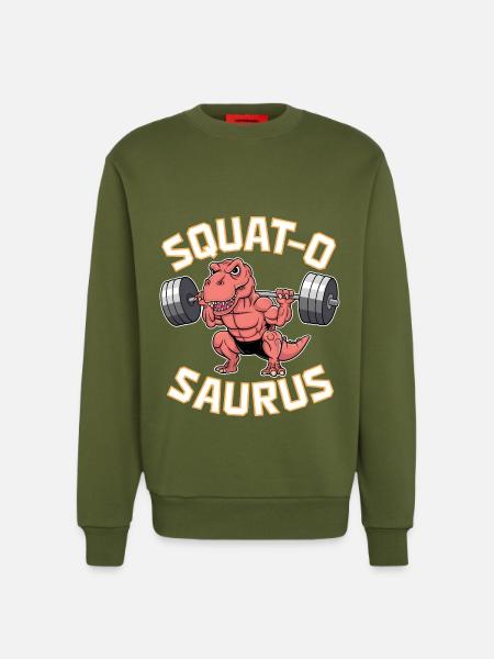 Squat-O Saurus - Sweatshirt - made by SPREAD  - MOSS GREEN
