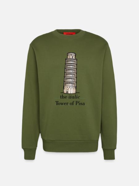 the italic Tower - Sweatshirt - made by SPREAD - MOSS GREEN