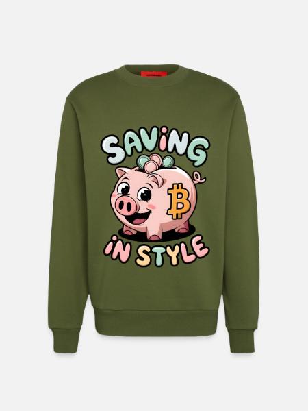 Saving In Style - Sweatshirt - made by SPREAD - MOSS GREEN