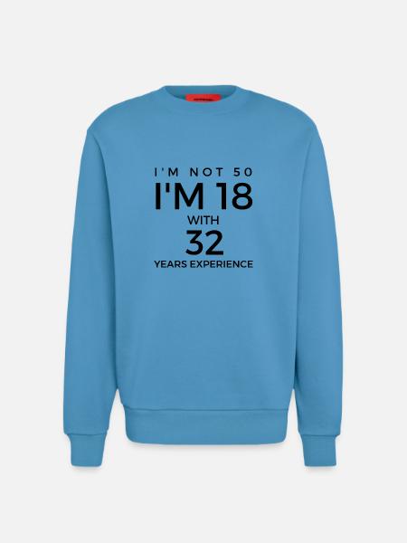 50-årsdag - si til 50-årsdag - Organic Relaxed Crew Neck produsert i EU -  Sol Blue