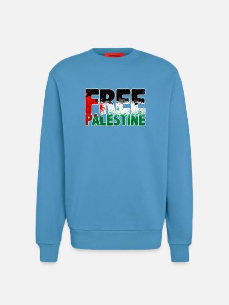 free Palestine - Sweatshirt - made by SPREAD  -  Sol Blue