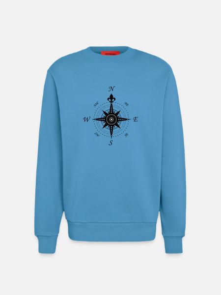 Wind Rose - compass - retro - Sweatshirt - made by SPREAD  -  Sol Blue