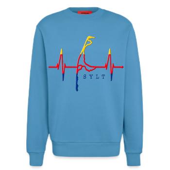 Sylt Skyline Nordsee Herzschlag Nordfriesen Sylter - Sweatshirt - made by SPREAD  -  Sol Blue - Vorne