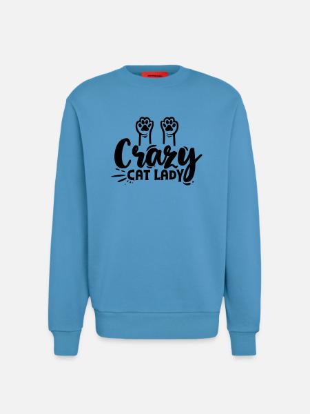 Cat Lover - Sweat bio décontracté fabriqué en UE - Sol Blue