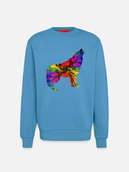 Wolf rainbow - Sweatshirt - made by SPREAD  -  Sol Blue