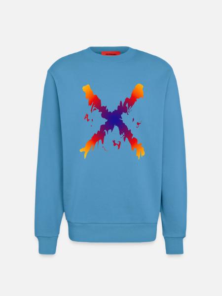 Regenbogen X Farbfluss Muster - Sweatshirt - made by SPREAD  -  Sol Blue