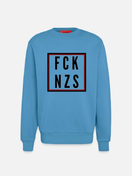Fuck Naz*s - Sweatshirt - made by SPREAD - Sol Blue