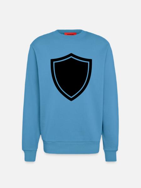 shield icon logo shape security - Sweatshirt - made by SPREAD - Sol Blue