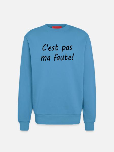 C'est pas ma faute ! - Sweat bio décontracté fabriqué en UE - Sol Blue