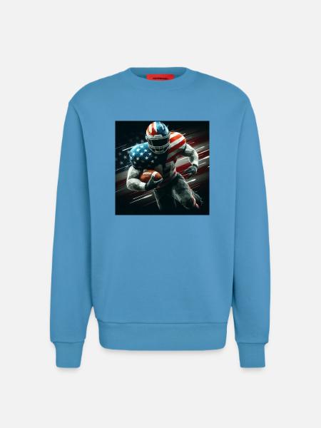 Patriotischer American Football - Sweatshirt - made by SPREAD  -  Sol Blue