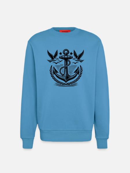 Anchor Seagulls Logo - Sweatshirt - made by SPREAD - Sol Blue