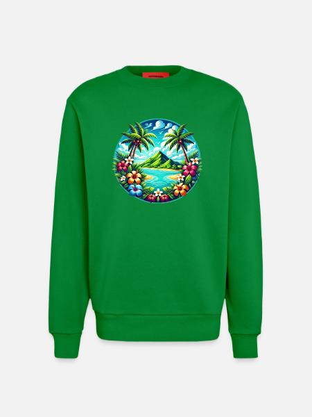 Caribbean Island Logo - Sweatshirt - made by SPREAD - City Green