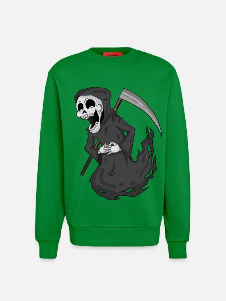 Grim Reaper laughs funny - Sweatshirt - made by SPREAD  - City Green