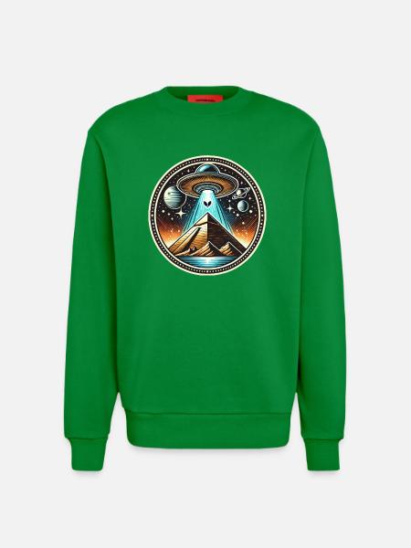 Ufo Alien Pyramids Logo - Sweatshirt - made by SPREAD - City Green