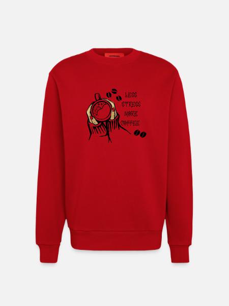 Less Stress More Coffee - Sweatshirt - made by SPREAD - red