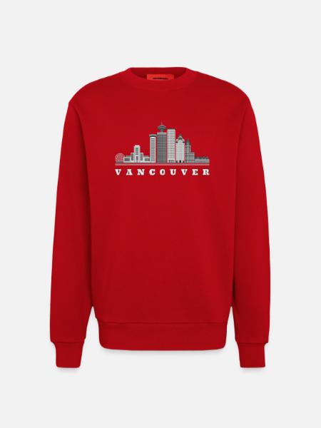 Vancouver Skyline Canada - Sweatshirt - made by SPREAD - red