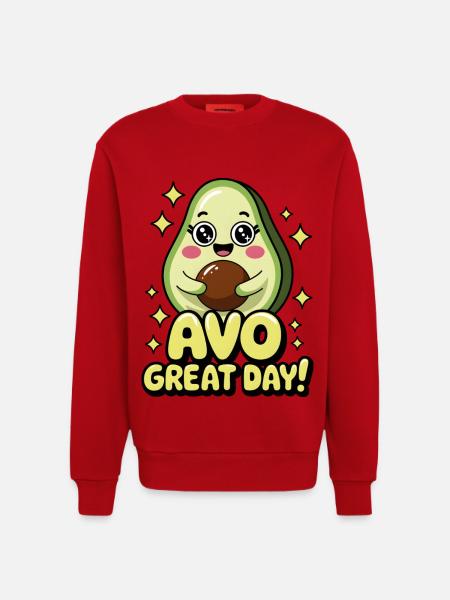 Avo Great Day! - Sweatshirt - made by SPREAD  - red