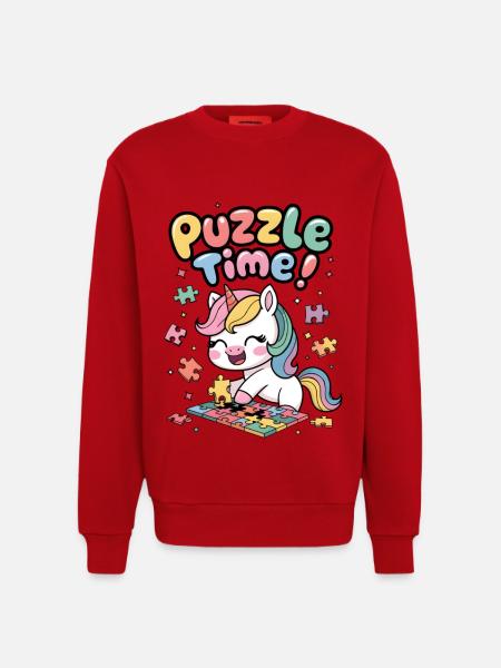 Puzzle Time! - Sweatshirt - made by SPREAD - red