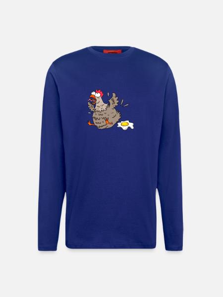 Funny chicken - Longsleeve - made by SPREAD  - Iconic Blue