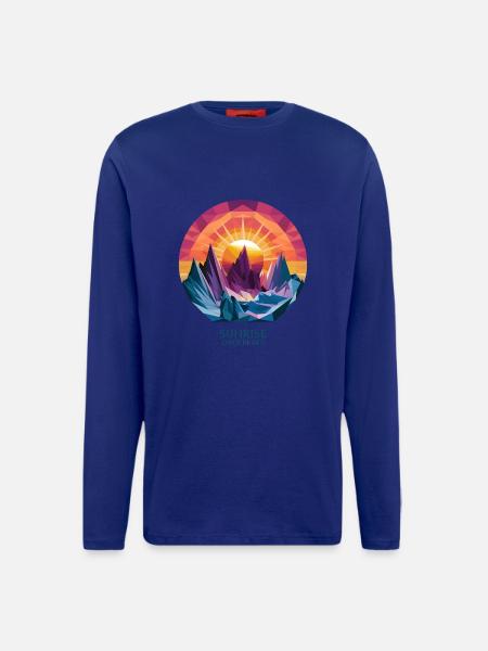 Sunrise Over Peaks - Longsleeve - made by SPREAD - Iconic Blue