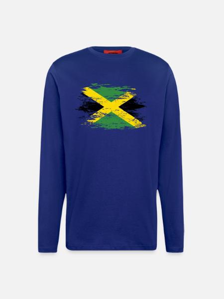 Jamaica flag used - Longsleeve - made by SPREAD - Iconic Blue
