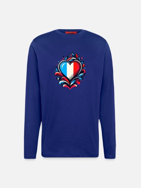Heart French Flag - Longsleeve - made by SPREAD  - Iconic Blue