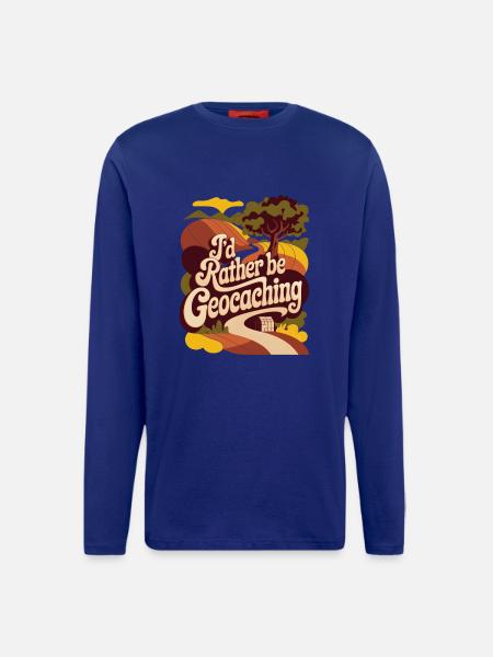 I'd Rather Be Geocaching - Longsleeve - made by SPREAD - Iconic Blue