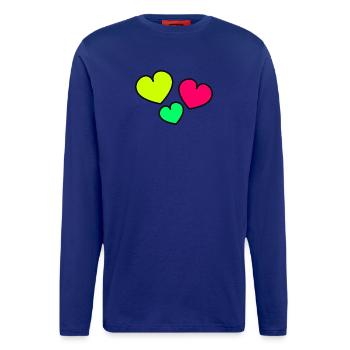 HERZ. HERZ. HERZ. KÜSSEN. SCHMATZEN. KÜSST. - Langarmshirt - made by SPREAD  - Iconic Blue - Vorne