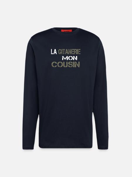 La gitanerie mon cousin - Manches longues bio décontracté fabriqué en UE - DARK NAVY